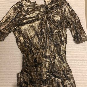 Isabel Marant H& M Metallic Open Back Mini Dress 4